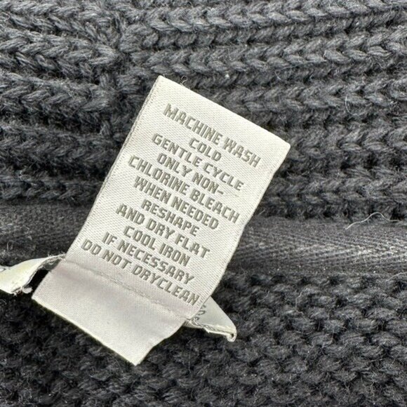 Soft Surroundings S Country Weekend Cardigan Sweater 22136 Black Wool Blend Belt - Picture 7 of 9